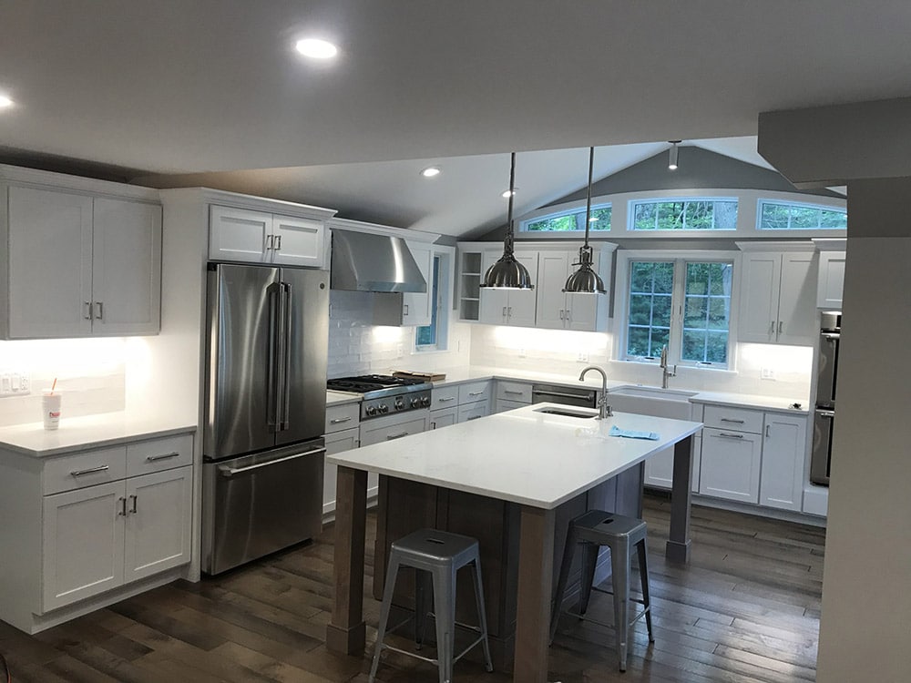 new kitchen lighting in Newton, MA