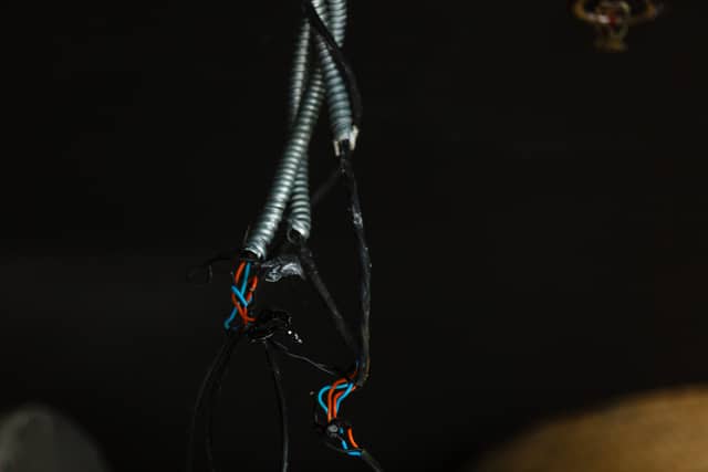 close up of BX wiring - Castle Electric