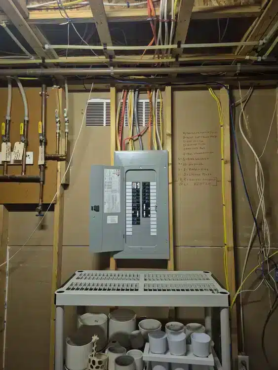 electrical panel in Newton home