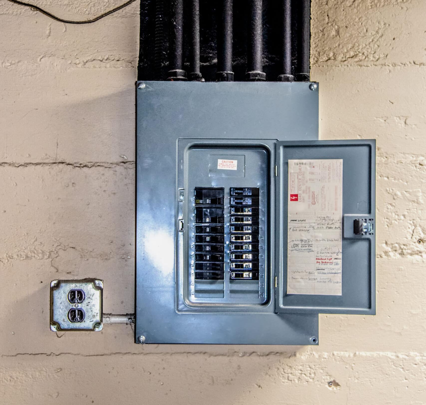 Electrical panel box in Newton, MA.